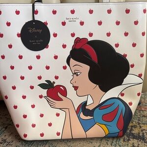 Kate Spade Snow White Tote - White and Red